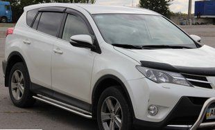 Бічна захист пороги майданчик Toyota RAV4 2013-2016 кенгурятник захист бампера дуги пороги AUG0741 фото