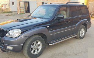 Бічна захист пороги майданчик Hyundai Terracan 2001-2007 кенгурятник захист бампера дуги пороги AUG0792 фото