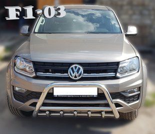 Кенгурятник захист переднього бампера Volkswagen Amarok 2006+ з нержавіючої сталі AUG0244 фото