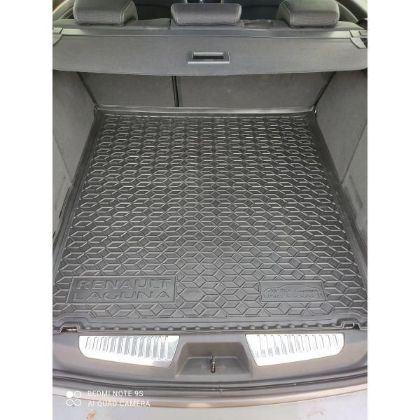Килимок в багажник гумовий для Renault Laguna / Рено Лагуна 3 2007+ Universal прямокутний 111832 фото
