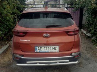 Кенгурятник задняя защита бампера Kia Sportage 2016+ из нержавеющей стали AUG0197 фото