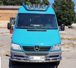 Люстра на дах для Mercedes Sprinter 1995-2006 кенгурятник дуги пороги захист бампера AUG0847 фото