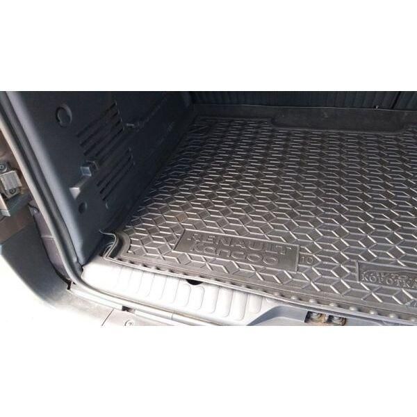 Коврик в багажник резиновый для Renault Kangoo / Рено Канго / Кенго 2 2008+ (Пасажир без ушей) 111825 фото
