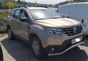Захист переднього бампера ВУС одинарний Renault Duster 2010-2018 2018+ Кенгурятник дуги пороги AUG0599 фото