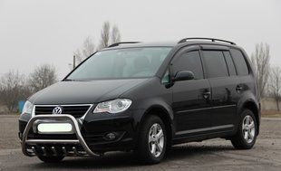 Передній захист бампера Кенгурятник Volkswagen Touran 2003-2010 з нержавіючої сталі AUG0200 фото