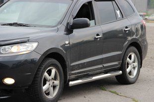 Бічна захист пороги труби Hyundai Santa Fee 2006-2012 кенгурятник захист бампера дуги пороги AUG0783 фото