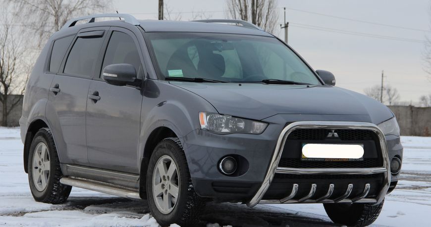 Большой Кенгурятник с нержавейки на автомобиль d60 Mitsubishi Outlander XL 2007-2012 0512 AUG0433 фото