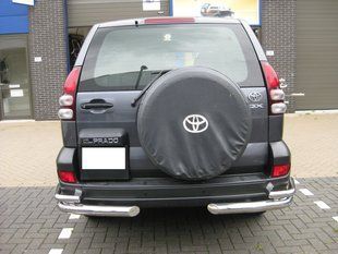 Захист заднього бампера кути Toyota Land Cruiser Prado 150 2009+ кенгурятник захист бампера дуги пороги AUG0701 фото