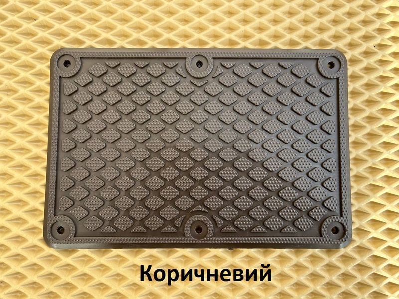 Резиновий універсальний підпятник для авто килимків EVA Коричневий Резиновий фото