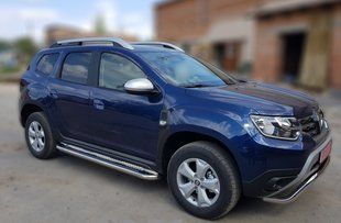 Бічна захист пороги майданчик Renault Duster 2010-2018 2018+ кенгурятник захист бампера дуги пороги AUG0602 фото