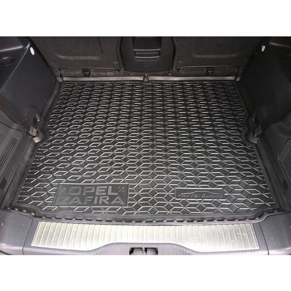 Килимок в багажник гумовий для Opel Zafira B 2005 - 7 місць 111803 фото