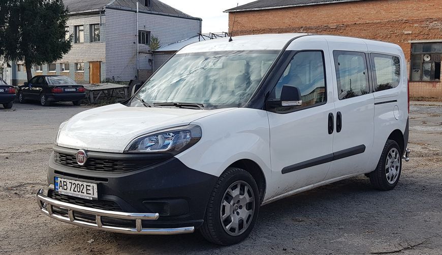 Защита переднего бампера УС двойной Fiat Doblo 2015+ Защита заднего бампера кенгурятник дуги пороги AUG0502 фото