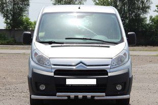 Захист переднього бампера ВУС SHARK подвійний Citroen Jumpy 2007+ 95-07 16+ Кенгурятник дуги пороги AUG0304 фото