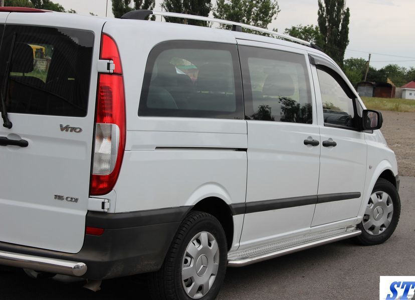 Підніжки майданчик Mercedes Vito 1997-2014+ Бічний захист AUG0055 фото