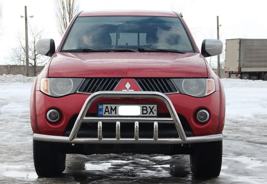 Кенгурятник + УС для Mitsubishi L 200 96-06 07-10 10-15 15+ Защита заднего бампера/дуги/пороги AUG0405 фото