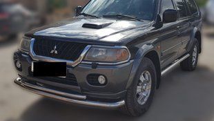 Захист переднього бампера ВУС подвійний Mitsubishi Pajero Sport 1996-2008 Кенгурятник захист бампера дуги пороги AUG0457 фото