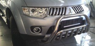 Кенгурятник для Mitsubishi Pajero Sport 2008-2015 Захист заднього бампера/дуги/пороги AUG0460 фото