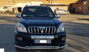Захист переднього бампера ВУС подвійний Toyota Land Cruiser Prado 120 2002-2009 кенгурятник дуги пороги AUG0710 фото