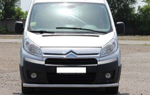 Захист переднього бампера ВУС одинарний Citroen Jumpy 2007+ 95-07 16+ Кенгурятник дуги пороги AUG0310 фото