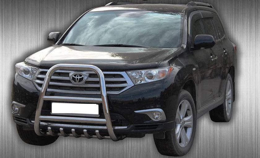 Кенгурятник високий та надійний з нержавіючої сталі для Toyota Highlander 2007-2013 0772 AUG0660 фото