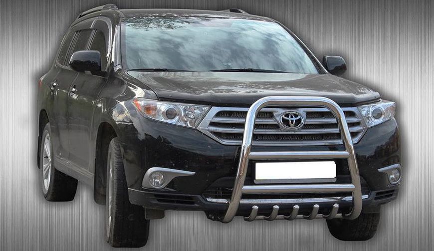 Кенгурятник високий та надійний з нержавіючої сталі для Toyota Highlander 2007-2013 0772 AUG0660 фото
