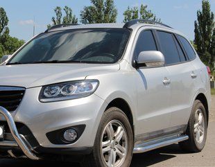 Бічна захист пороги майданчик Hyundai Santa Fee 2006-2012 кенгурятник захист бампера дуги пороги AUG0784 фото