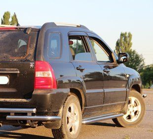 Подножки площадка Kia Sportage 2004-2010 Боковая защита дуги пороги из нержавеющей стали AUG0184 фото