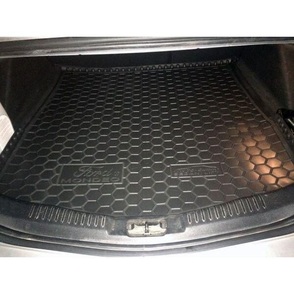 Килимок в багажник гумовий для Ford Mondeo / Форд Мондео 4 2007 - Sd/Hb (повнорозмірне запасне колесо) 111476 фото