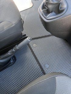 Ева коврики в салон для Opel Vivaro 2014-2019 с ухом между сидениями / Опель Виваро коврики 2637393518 фото