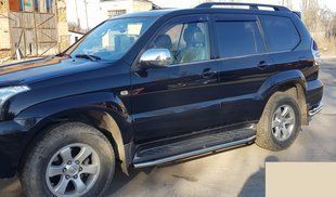 Бічна захист пороги труби Toyota Land Cruiser Prado 120 2002-2009 кенгурятник захист бампера дуги пороги AUG0713 фото
