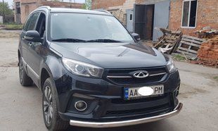 Захист переднього бампера ВУС Chery Tiggo 3 2014+ кенгурятник захист бампера дуги пороги AUG0563 фото