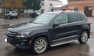 Подножки площадка Volkswagen Tiguan 2011-2016 Боковая защита дуги пороги AUG0214 фото