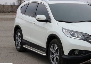 Бічна захист пороги майданчик Honda CR-V 2012-2015 кенгурятник захист бампера дуги пороги AUG0764 фото