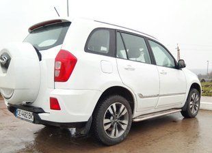 Бічна захист пороги майданчик Chery Tiggo 3 2014+ кенгурятник захист задня дуги пороги AUG0567 фото