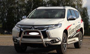 Кенгурятник для Mitsubishi Pajero Sport 2016+ Захист заднього бампера дуги пороги AUG0468 фото