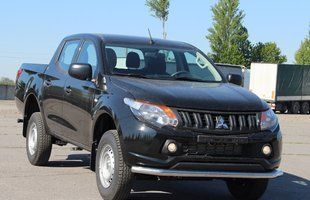 Захист переднього бампера ВУС одинарний Mitsubishi L 200 96-06 07-10 10-15 15+ Кенгурятник дуги пороги AUG0418 фото