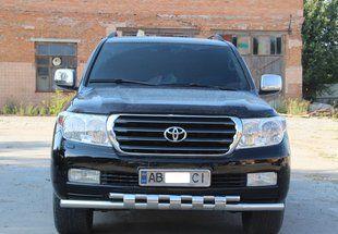 Захист переднього бампера ВУС SHARK подвійний Toyota Land Cruiser 200 2007+ Кенгурятник дуги пороги AUG0720 фото