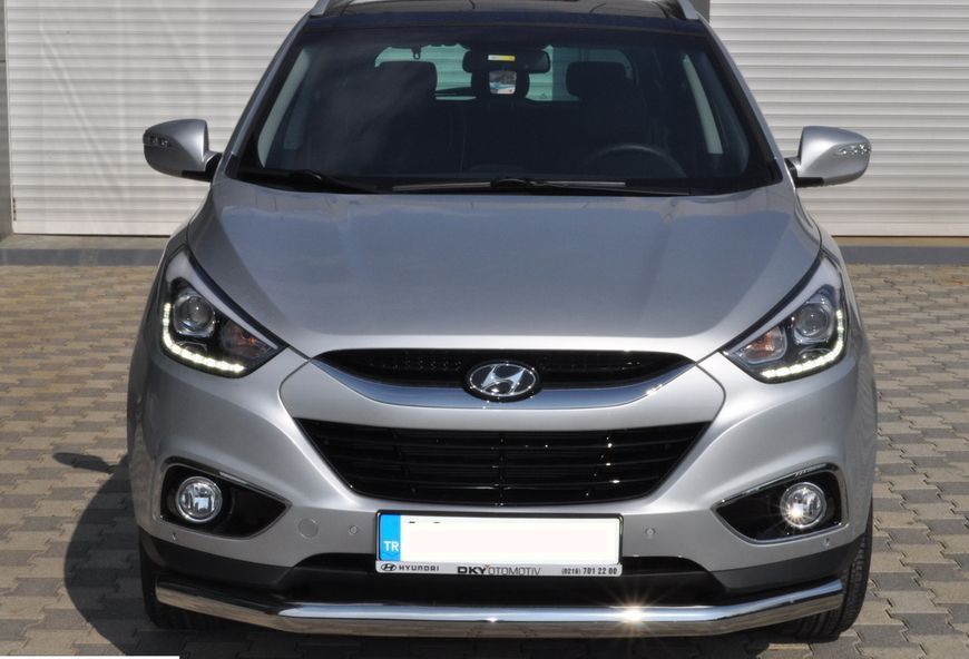 Захист переднього бампера ВУС одинарний Hyundai IX-35 2010+ кенгурятник захист бампера дуги пороги AUG0770 фото