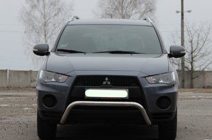 Кенгурятник Передній захист бампера дуга d60 з хром нержавіючої сталі Mitsubishi Outlander 2007-2012+ 0514 AUG0435 фото