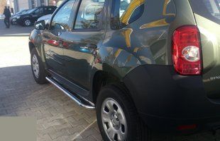 Бічна захист пороги майданчик Dacia Duster 2010+ кенгурятник захист бампера дуги пороги AUG0821 фото