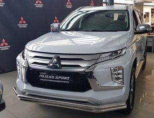 Захист переднього бампера ВУС подвійний Mitsubishi Pajero Sport 2020+ Кенгурятник захист бампера дуги пороги AUG0472 фото