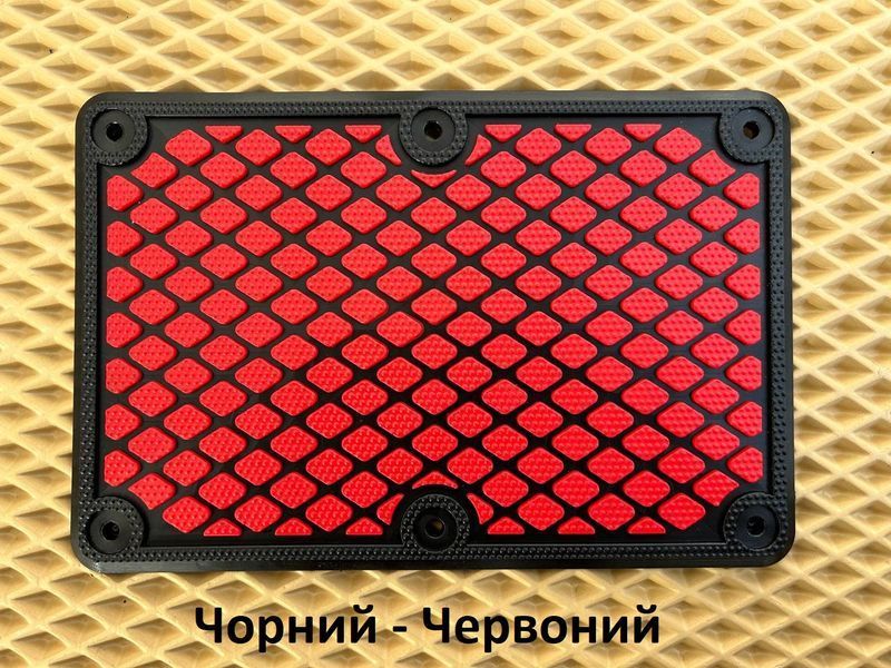 Підпятник для килимків гумовий універсальний EVA Чорний - Червоний Резиновий фото