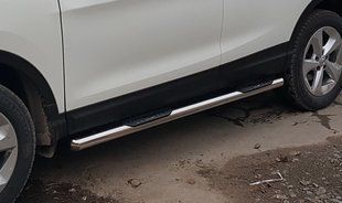 Бічна захист пороги труби Nissan Qashqai 17+ 06-13 14-17 захист заднього бампера дуги пороги AUG0375 фото