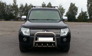 Кенгурятник для Mitsubishi Pajero Wagon IV 2006+ Захист заднього бампера дуги пороги AUG0475 фото