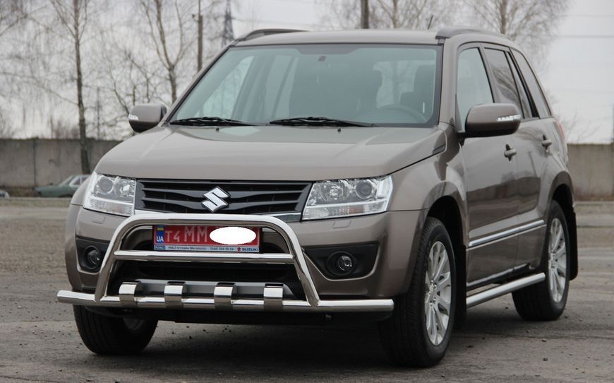 Кенгурятник + УС SHARK для Suzuki Grand Vitara 2012-2014 защита бампера дуги пороги AUG0625 фото