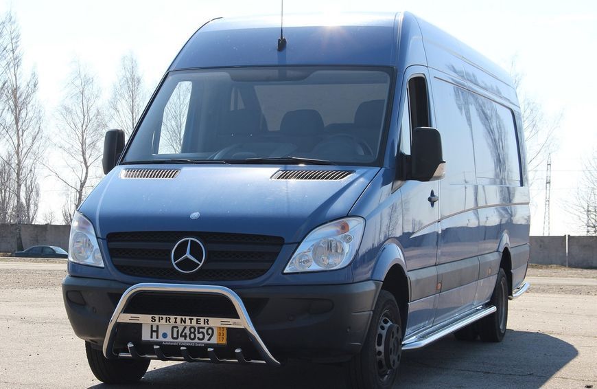 Передняя защита Кенгурятник для Mercedes Sprinter 1995-2014+ из нержавеющей стали AUG0075 фото
