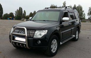 Кенгурятник для Mitsubishi Pajero Wagon IV 2006+ Захист заднього бампера дуги пороги AUG0476 фото