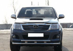 Захист переднього бампера ВУС подвійний Toyota Hilux 2004-2015 Кенгурятник дуги пороги AUG0676 фото