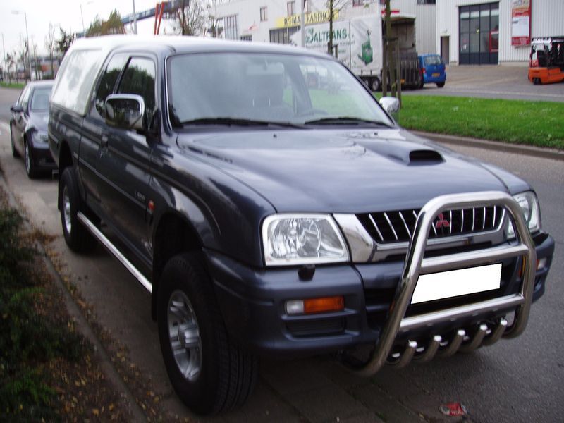 Підніжки хром нержавійка Бічний захист пороги D51 труби Mitsubishi L 200 1996-2015+ 0504 AUG0426 фото