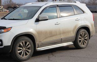 Подножки площадка Kia Sorento 2009-2015 Боковая защита дуги пороги AUG0177 фото